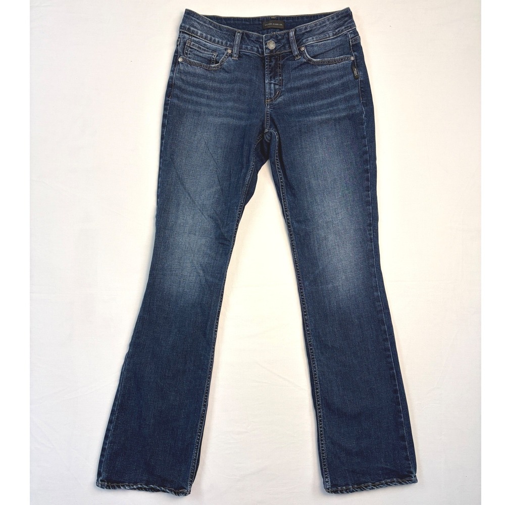 Silver Jeans Co Suki Slim Boot Dark Wash Denim Jeans Womens 30x33 Preppy Y2K